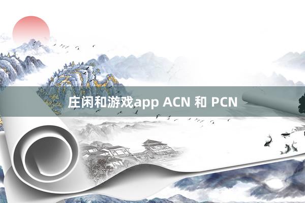 庄闲和游戏app ACN 和 PCN