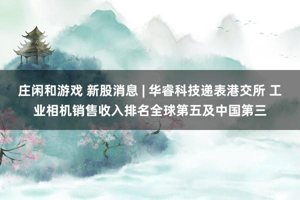 庄闲和游戏 新股消息 | 华睿科技递表港交所 工业相机销售收入排名全球第五及中国第三